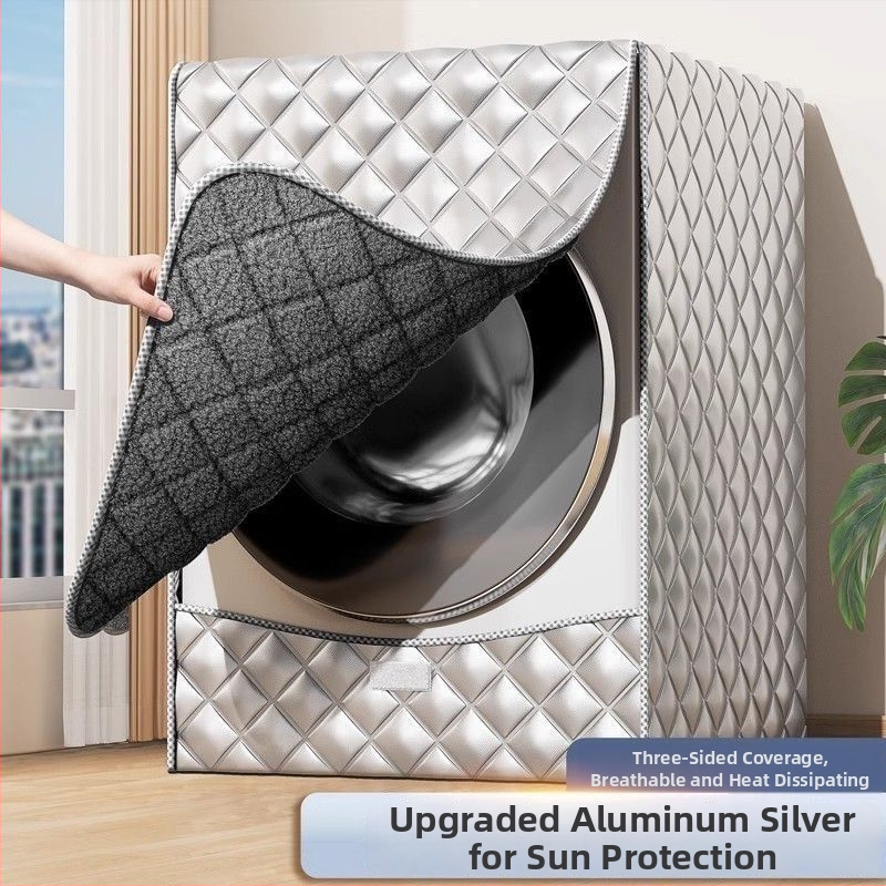 Mazgājamās mašīnas vāciņš – flaneļa materiāls, vienkāršs un moderns stils, putekļu aizsargs elektroierīcēm