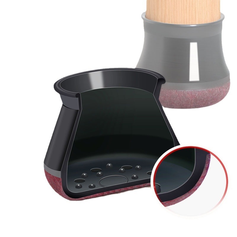 Suport circular pentru picioarele scaunului din TPE – îngroșat, anti-alunecare, reducere a zgomotului, protecție pentru picioarele mobilierului, stil modern minimalist