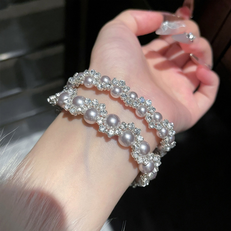 Brățară Yuqi - feminin, stil coreean - formă geometrică - materiale mixte - mărgele