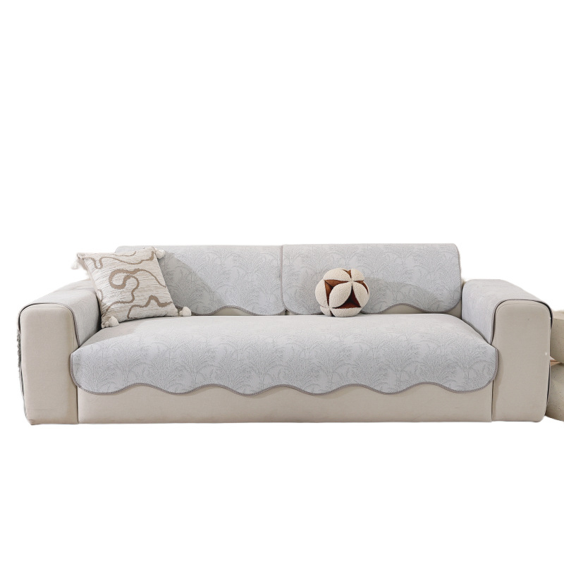 Navlaka za jastučnicu kauča od prave kože, četverosezonski model, Chenille materijal, prugasti uzorak, univerzalna kompatibilnost, minimalističko modern stil, prilagodljivo