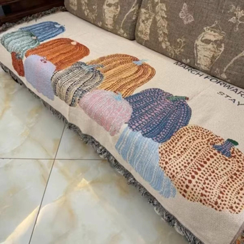 Poliesterska navlaka za sofu s jacquard tkanjem, minimalistički stil, za jednosed kauč, uzorci: pruge, geometrijski oblici i kvadrati