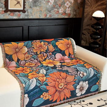 Kanapévédő - csúszásmentes, négy évszakos univerzális, porvédett szövet, poliészter-pamut, 80% poliészter, teljes fedés