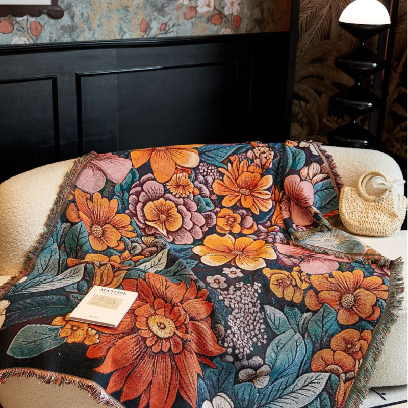 Kanapévédő - csúszásmentes, négy évszakos univerzális, porvédett szövet, poliészter-pamut, 80% poliészter, teljes fedés