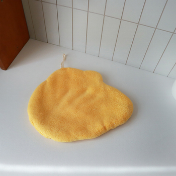 Prosop de mână brodat cu cățeluș drăguț pentru copii, de agățat, fără scame, super-absorbant, pentru bucătărie/ștergerea mâinilor (Coral Velvet, 120D, 200g+)