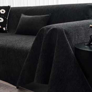 Husă pentru canapea — țesătură chenille — pentru canapea de tip combinație — stil minimalist — model monocrom — personalizare disponibilă