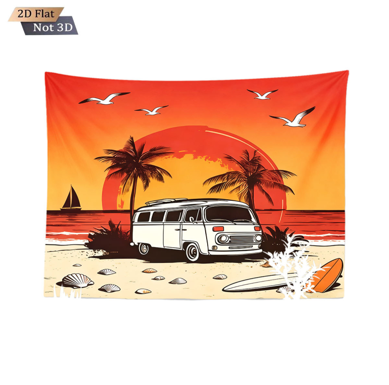 Гоблен за стена: полиестер, мультяшен стил, дигитален термален трансфер печат, персонализируем, правоъгълен формат