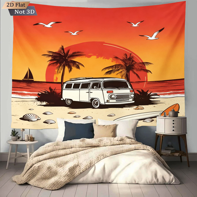 Гоблен за стена: полиестер, мультяшен стил, дигитален термален трансфер печат, персонализируем, правоъгълен формат