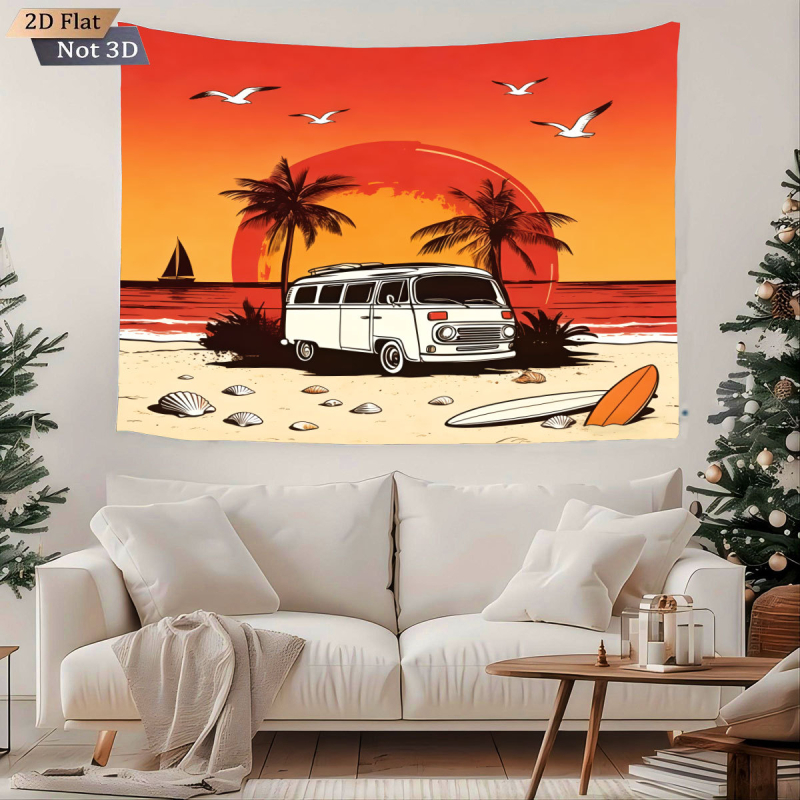 Гоблен за стена: полиестер, мультяшен стил, дигитален термален трансфер печат, персонализируем, правоъгълен формат