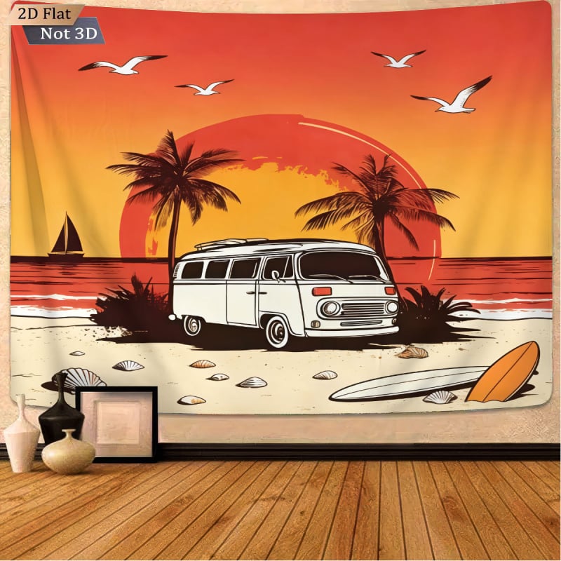 Гоблен за стена: полиестер, мультяшен стил, дигитален термален трансфер печат, персонализируем, правоъгълен формат