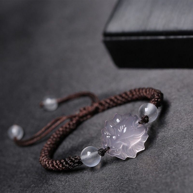 Brățară pentru femei din cuarț, cristal rotund, motiv vulpe cu nouă cozi, șnur țesut manual, stil Insta, lux accesibil