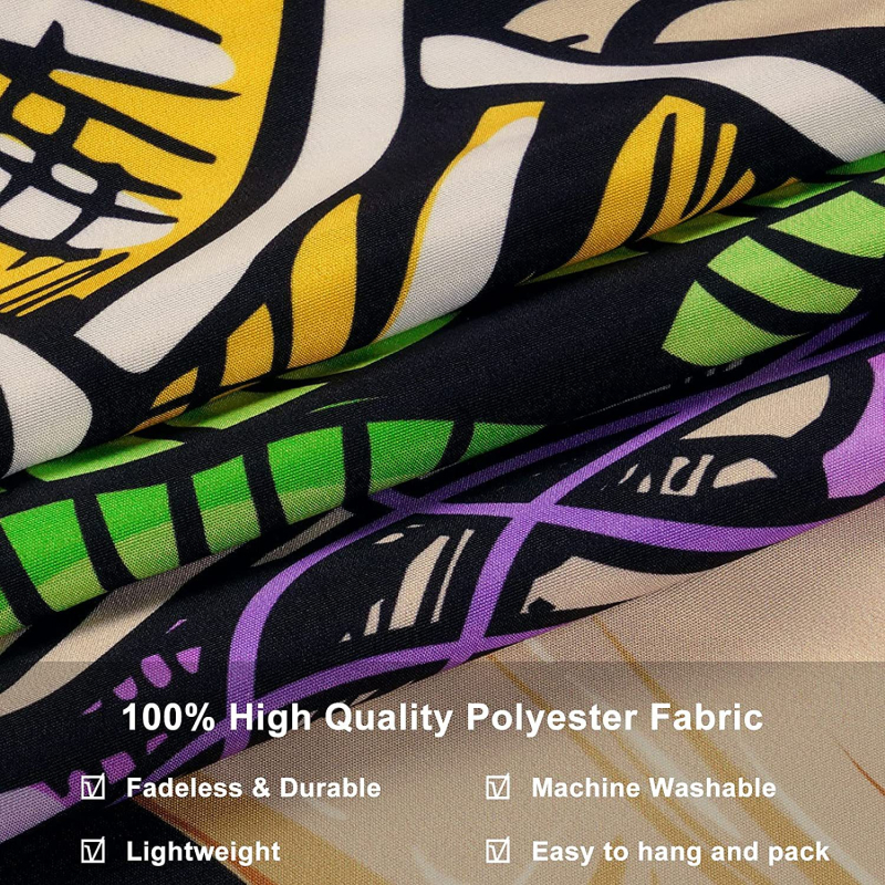 Гобелен със мотиви череп и гъба, геометрична абстракция, 100% полиестер, дигитален термопечат, правоъгълен формат, подходящ за дневна, спалня и кабинет