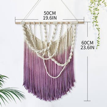 Памучен гоблен, ръчно тъкан, правоъгълен, стил Нова китайска естетика, дневна декорация