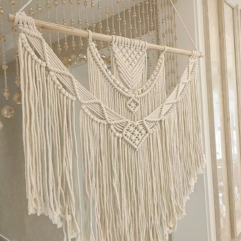 Скандинавски гоблен за стена, ръчна изработка, полиестер-памук, овална форма, модел сърце, персонализиране, възможност за частна марка