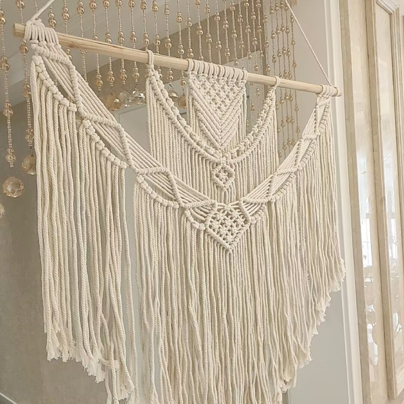 Скандинавски гоблен за стена, ръчна изработка, полиестер-памук, овална форма, модел сърце, персонализиране, възможност за частна марка