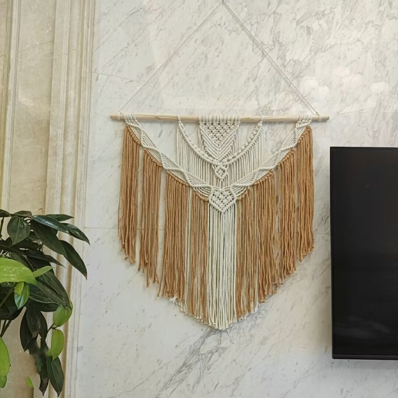 Скандинавски гоблен за стена, ръчна изработка, полиестер-памук, овална форма, модел сърце, персонализиране, възможност за частна марка