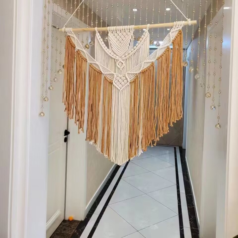 Скандинавски гоблен за стена, ръчна изработка, полиестер-памук, овална форма, модел сърце, персонализиране, възможност за частна марка