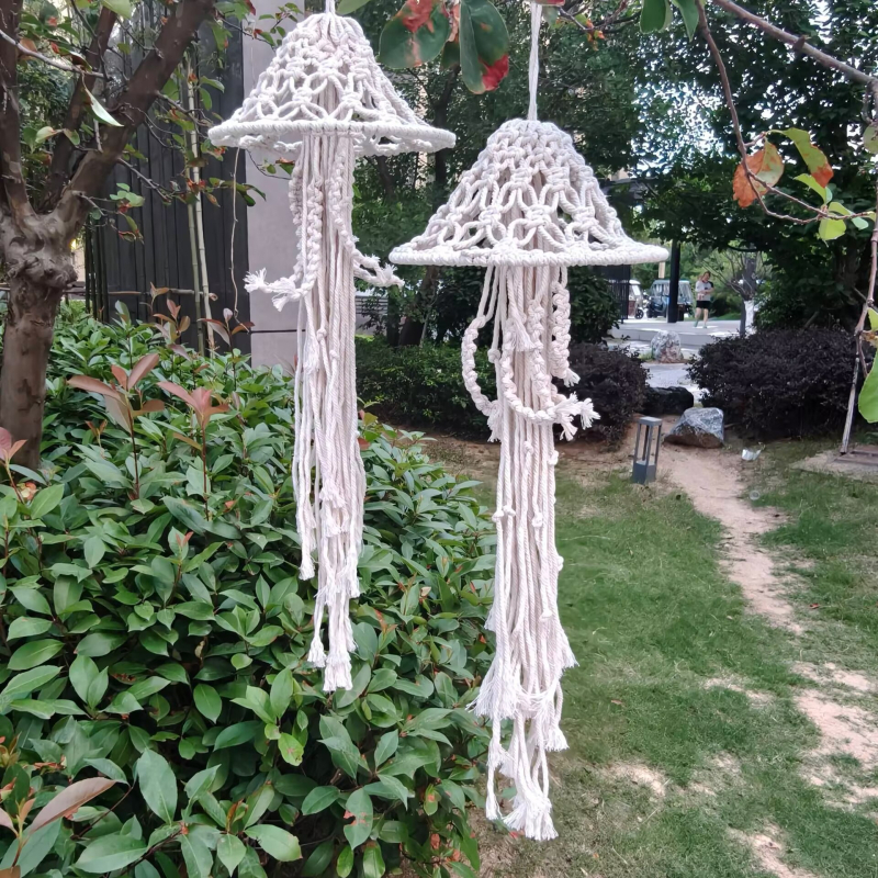 Lampa u obliku meduze, ručno tkana, nordijskog stila, dekor za dom