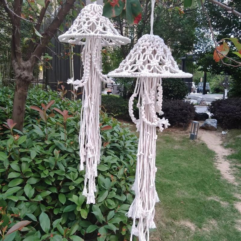 Lampa u obliku meduze, ručno tkana, nordijskog stila, dekor za dom