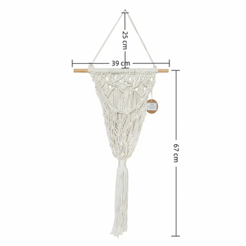 Гоблен за стена с пресушени цветя - ръчно тъкан, полиестер-памук, модерен минимализъм, възможност за персонализация