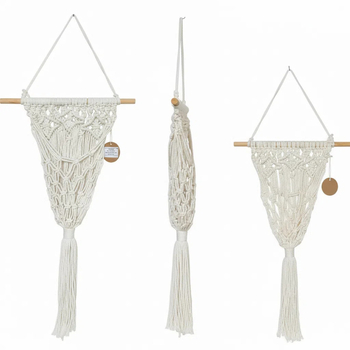 Гоблен за стена с пресушени цветя - ръчно тъкан, полиестер-памук, модерен минимализъм, възможност за персонализация