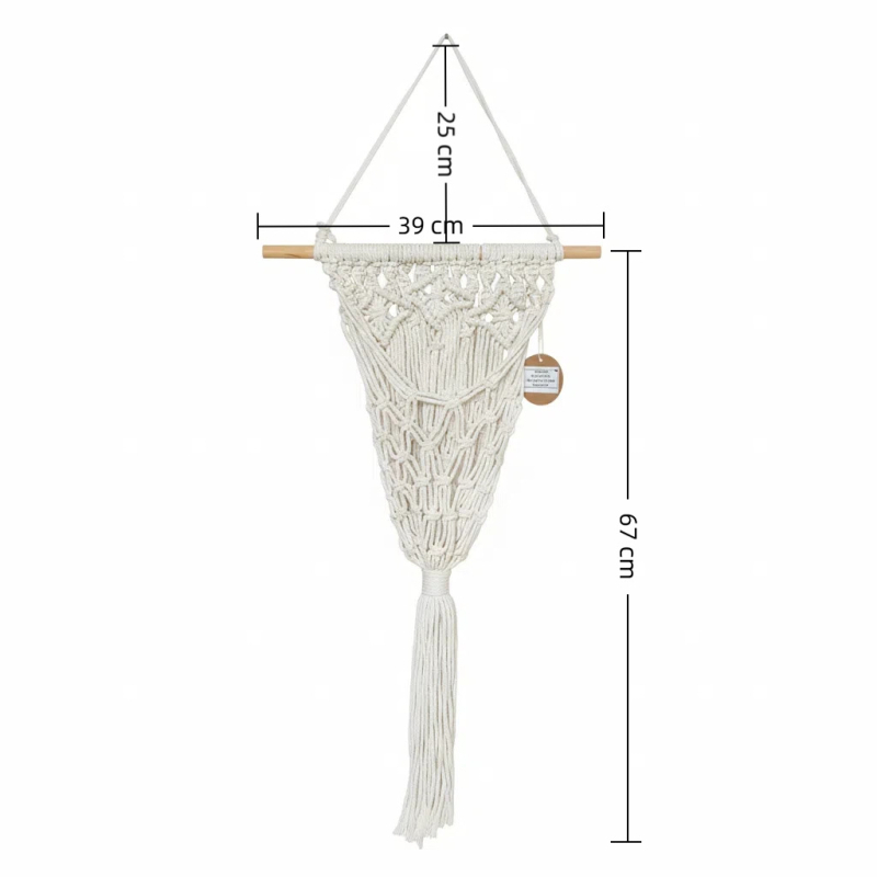 Гоблен за стена с пресушени цветя - ръчно тъкан, полиестер-памук, модерен минимализъм, възможност за персонализация