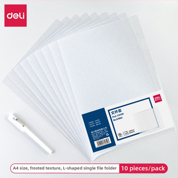 Deli dokumendikomplekt: L-tüüpi ühe lehekülje kaust läbipaistva sisestuskattega – plastik