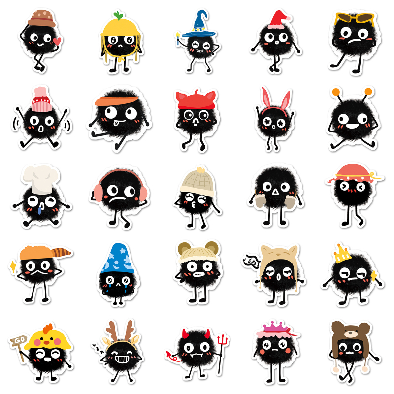 Manqian set de 50 autocolante pentru copii, pentru decorarea huselor de telefon și a jurnalelor, impermeabile, tipărire offset, autocolante autoadezive