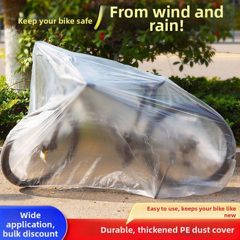 Vienreizējais caurspīdīgais velosipēdu pārklājums – ūdensizturīgs un putekļu aizsardzība, kalnu velosipēdam