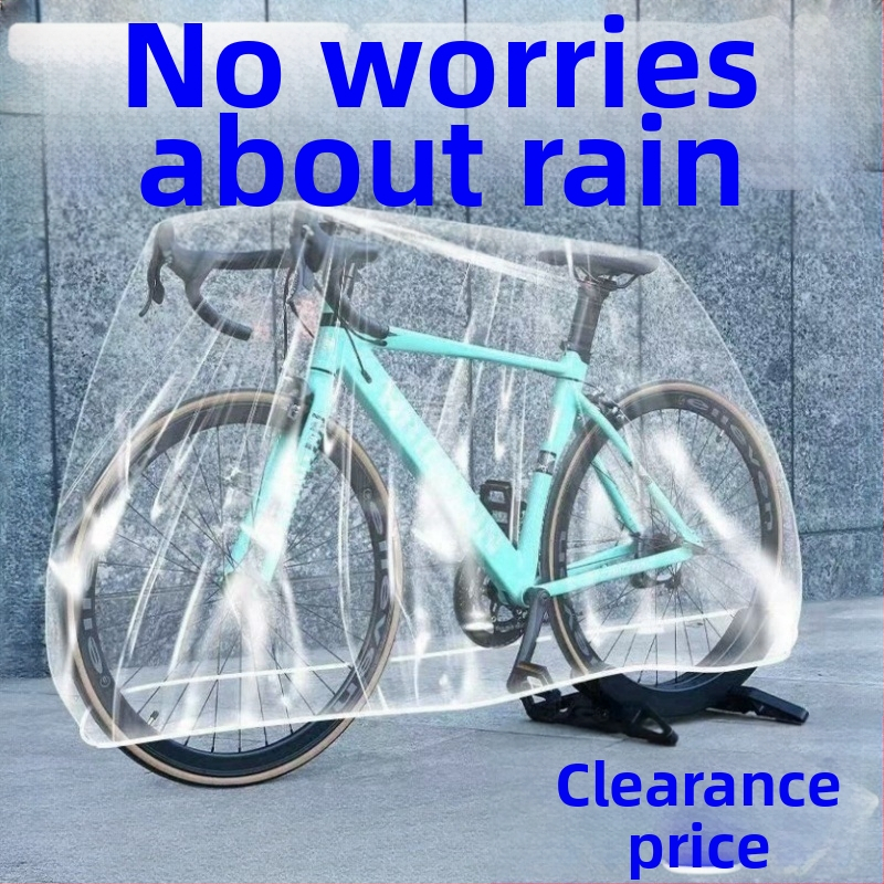 Vienreizējais caurspīdīgais velosipēdu pārklājums – ūdensizturīgs un putekļu aizsardzība, kalnu velosipēdam