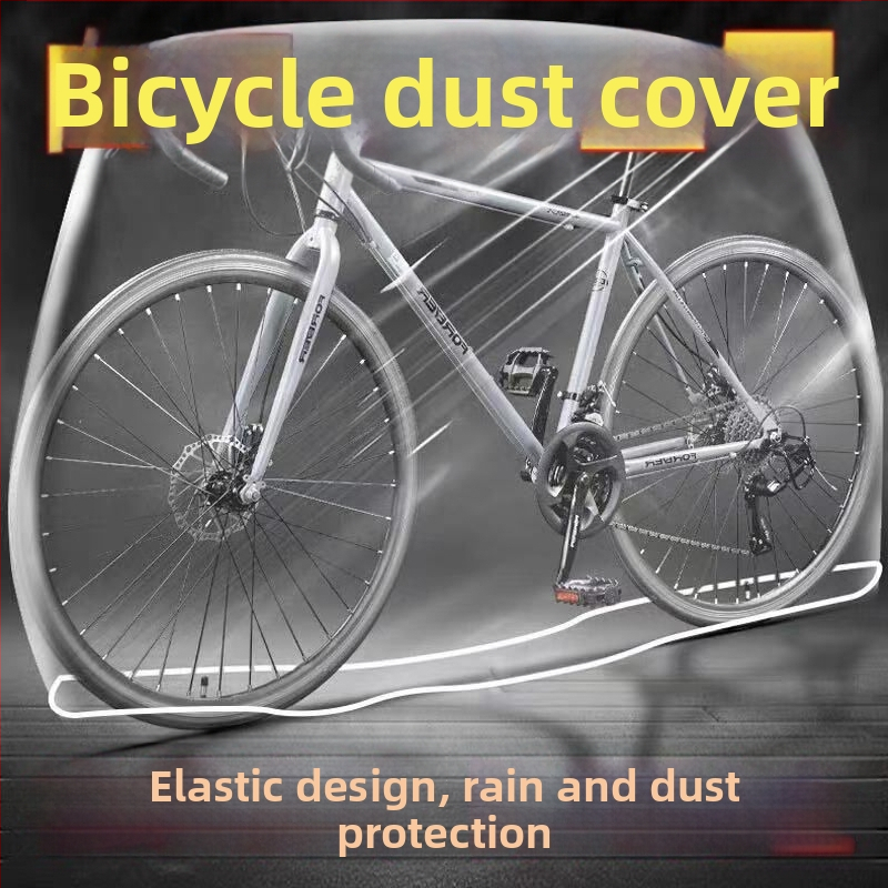 Vienreizējais caurspīdīgais velosipēdu pārklājums – ūdensizturīgs un putekļu aizsardzība, kalnu velosipēdam