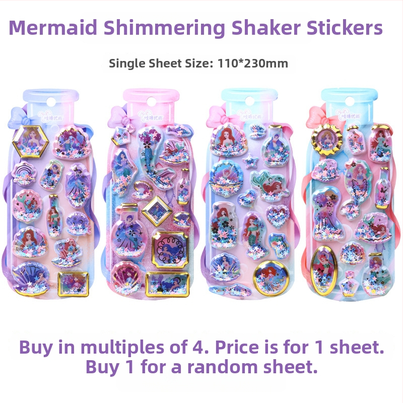 Telefono dėklas su 3D jūros princesės dizainu, lipduko dekoracija, atspausdintas šiaurietiško stiliaus