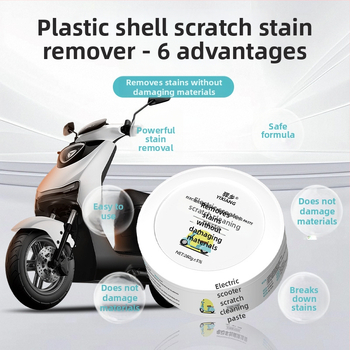 Universali valymo pasta elektriniams transporteriui ir motociklams; įbrėžimų šalinimas ir plastikinio korpuso paviršiaus atnaujinimas. Prekės ženklas: Yixiang; Kilmės vieta: Guangdong; Pakuotė: 50 vnt.; Poveikis: gilus ir saugus dekontaminavimas.