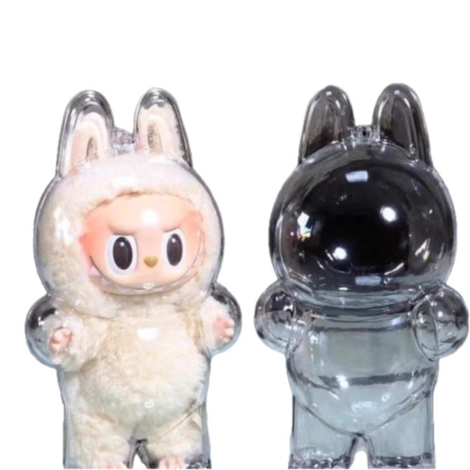 Labubu caurspīdīgais aizsargapvalks Sitting sērijai no pirmās līdz trešajai paaudzei (materiāls: plastmasa/guma, produkta numurs FH-10243, izcelsme: Zhejiang)