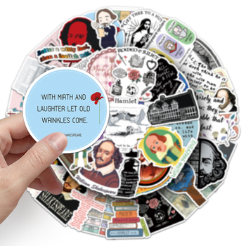 Stickere graffiti Shakespeare, stil drăguț, autocolante autoadezive, tipărire offset, pentru mașini, huse de telefon și chitare
