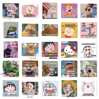 50 vnt graffiti lipdukų rinkinys puodelių, telefono dėklų ir užrašų knygų dekoravimui | Prekės ženklas Shi first; Serija Expression package series; Spausdinimo procesas: offset spausdinimas; Svoris: 30 g; Klijavimas: Taip