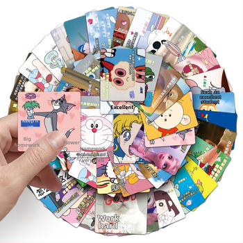 50 vnt graffiti lipdukų rinkinys puodelių, telefono dėklų ir užrašų knygų dekoravimui | Prekės ženklas Shi first; Serija Expression package series; Spausdinimo procesas: offset spausdinimas; Svoris: 30 g; Klijavimas: Taip