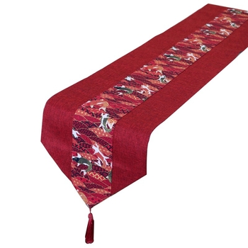 Флаг за маса с празничен мотив, китайски класически стил, плат от полиестер, основен компонент 80%, вторичен компонент 12%