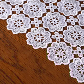 Знаме за маса в скандинавски стил, 100% полиестер, рисунка с растения и цветя, налична персонализация