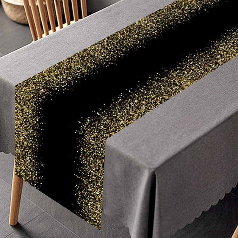 Пътека за маса за рожден ден – скандинавски стил, полиестер, 100% полиестер, пейзажен мотив, подходяща за хол, външни пространства и ресторанти