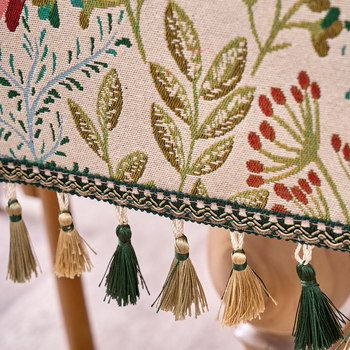 Настолна пътека за маса с флорални мотиви, полиестер, пасторален стил.