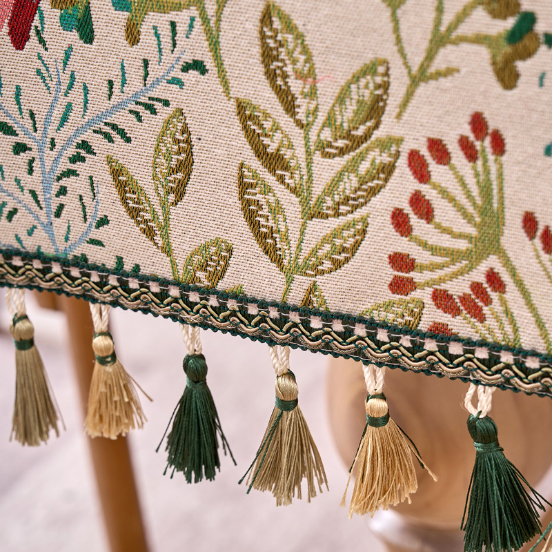 Настолна пътека за маса с флорални мотиви, полиестер, пасторален стил.