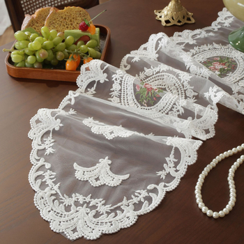 Скандинавски стил – дантелена лента за център на маса и ТВ шкаф, платнена декоративна подложка за вази, дълга лента с модел цветя/листа; полиестер