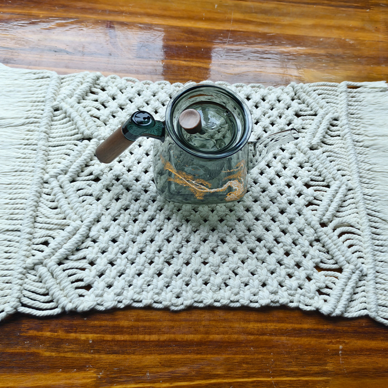 Ръчно плетени подложки за маса и покривка за маса, бохемски гоблени, памук 90–100% като основен компонент, 10% полиестер, марка Yichenlong