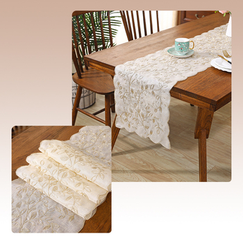 Флаг за маса с листна шарка, пасторален стил, 98% полиестер, 2% памук, с възможност за персонализация