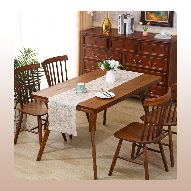 Флаг за маса с листна шарка, пасторален стил, 98% полиестер, 2% памук, с възможност за персонализация