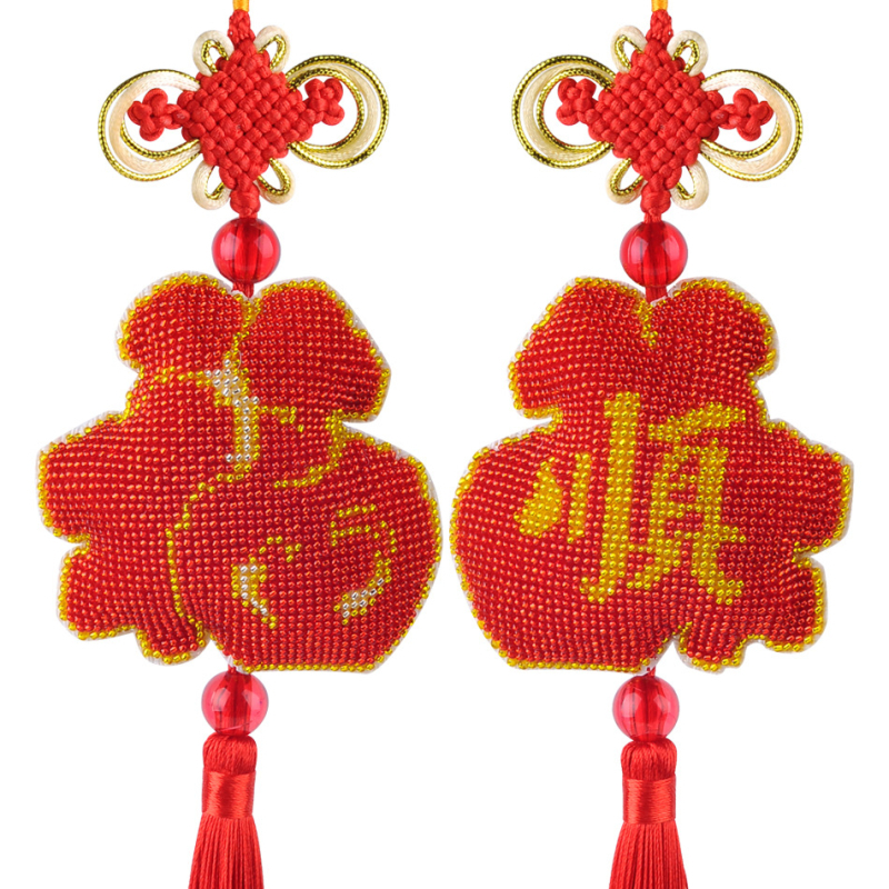 Dvostruko križno šivani kit za automobilnu viseću dekoraciju — Pattern: Chinese Wind Series; Brand: Green Phoenix; Material: Plastic Sheet; Embroidery: 14CT cross stitch