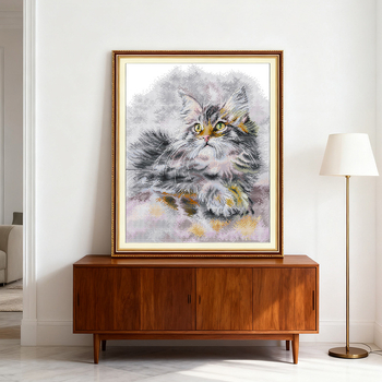 Kit de broderie cu cruce – Peisaj pe pânză 14ct din bumbac ecologic