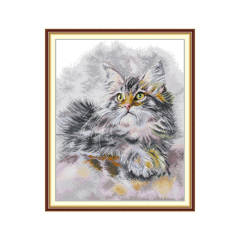 Kit de broderie cu cruce – Peisaj pe pânză 14ct din bumbac ecologic