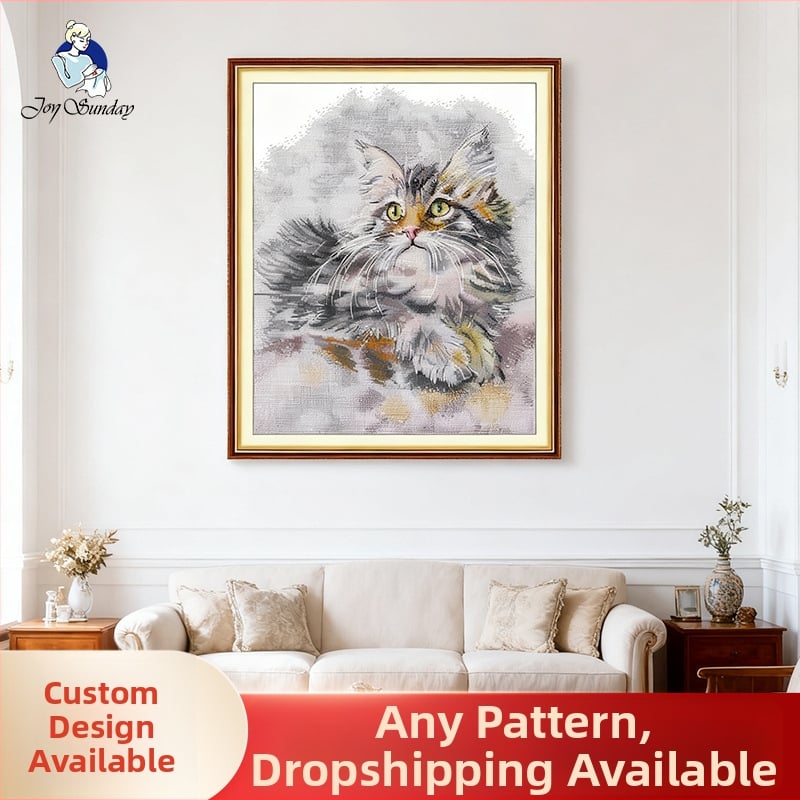 Kit de broderie cu cruce – Peisaj pe pânză 14ct din bumbac ecologic