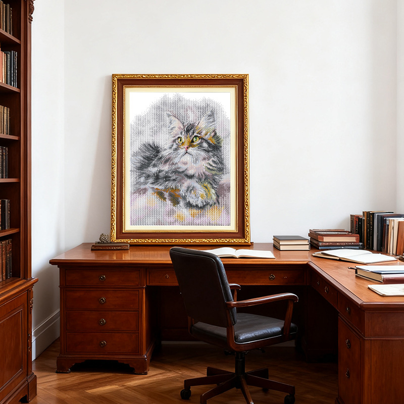 Kit de broderie cu cruce – Peisaj pe pânză 14ct din bumbac ecologic